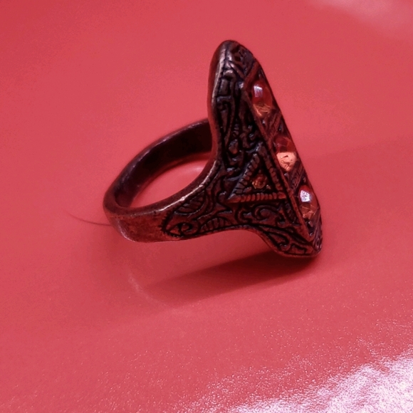 Art Deco Gold Topaz Ring - Picture 4 of 11